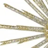 Christmas Warehouse Gold & Platinum Glittered Starburst Decorative Christmas Ornament Pick - 25Cm> Christmas Picks