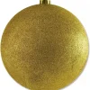 Christmas Warehouse Gold Glittered Large Display Bauble Christmas Decoration - 20Cm> Large Display Decorations
