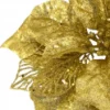 Christmas Warehouse Gold Sequin & Glitter Poinsettia Decorative Christmas Flower Pick - 26Cm> Christmas Picks