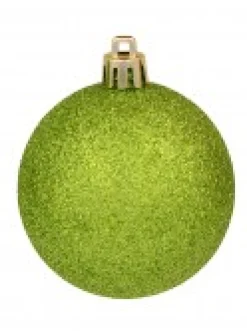 Christmas Warehouse Green & Red Christmas Baubles With 4 Glitter Designs & Shiny - 9 X 60Mm><noscript><img width=
