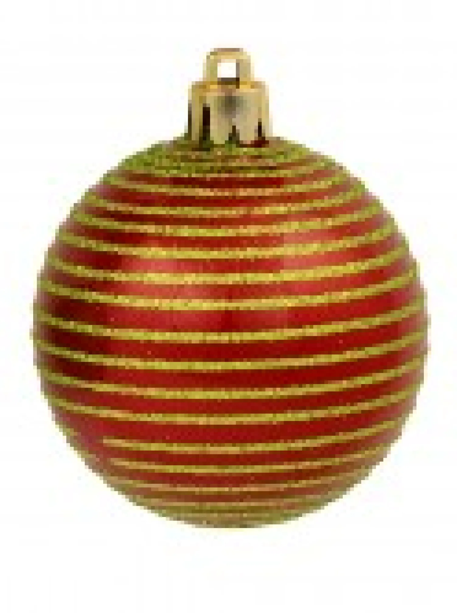 Christmas Warehouse Green & Red Christmas Baubles With 4 Glitter Designs & Shiny - 9 X 60Mm> Bauble Packs