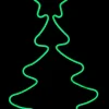 Christmas Warehouse Green Christmas Tree & Star Neon Flex Rope Light Silhouette - 60Cm> Christmas Light Displays