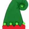 Christmas Warehouse Green Curl Top Felt Traditional Christmas Elf Hat - One Size Fits Most> General Headwear