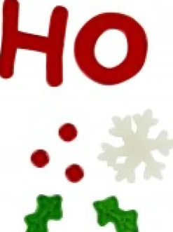 Christmas Warehouse Ho Ho Ho, Snowflakes & Holly Gel Christmas Window Cling Decoration - 17Cm> Window Decals, Stencils & Stickers
