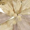 Christmas Warehouse Ivory Velour Sequin & Dew Petals Decorative Christmas Flower Pick - 25Cm> Christmas Picks