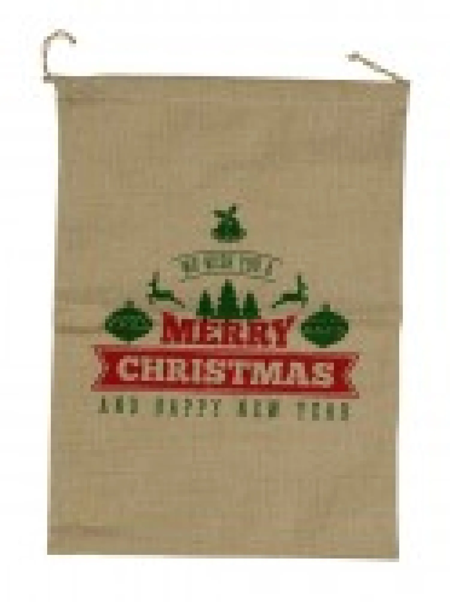 Christmas Warehouse Jute We Wish You A Merry Christmas & Happy New Year Gift Santa Sack - 55Cm> Santa Sacks