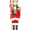 Christmas Warehouse Large Classic Christmas Nutcracker With Finial Staff Decorative Ornament - 59Cm> Nutcrackers & Tin Soldiers