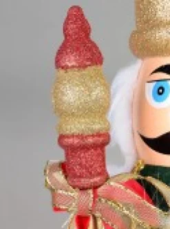 Christmas Warehouse Large Classic Christmas Nutcracker With Finial Staff Decorative Ornament - 59Cm><noscript><img width=