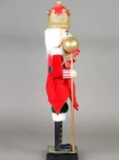 Christmas Warehouse Large Classic Christmas Nutcracker With Ball Staff Decorative Ornament - 59Cm><noscript><img width=
