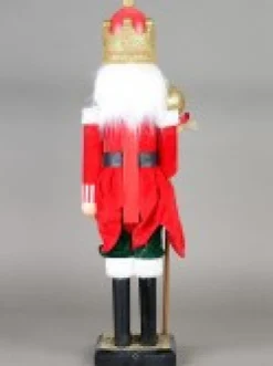 Christmas Warehouse Large Classic Christmas Nutcracker With Ball Staff Decorative Ornament - 59Cm><noscript><img width=