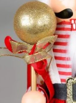 Christmas Warehouse Large Classic Christmas Nutcracker With Ball Staff Decorative Ornament - 59Cm><noscript><img width=