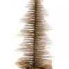 Christmas Warehouse Large Glittered Champagne Spiral Pine Needle Christmas Table Top Tree - 30Cm> Table Top Christmas Trees