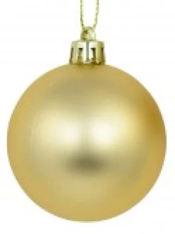 Christmas Warehouse Light Gold Metallic & Gold Glitter, Matte & Metallic Baubles - 12 X 60Mm><noscript><img width=