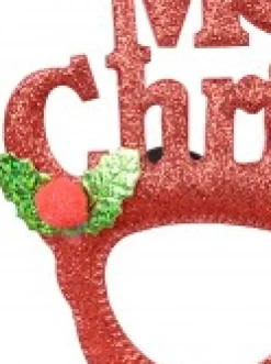 Christmas Warehouse Merry Christmas Fun Novelty Red Glitter Glasses - One Size Fits Most><noscript><img width=