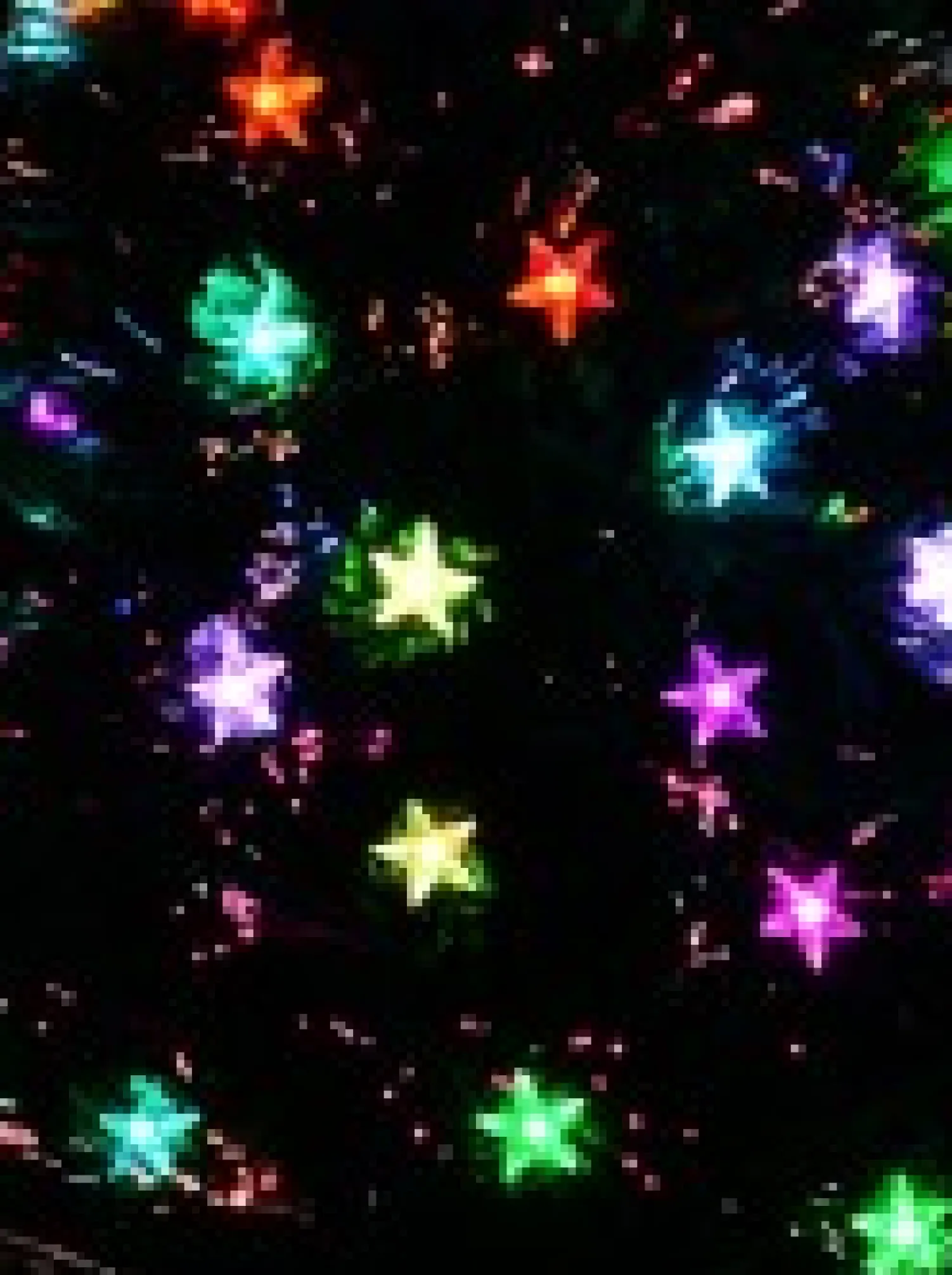 Christmas Warehouse Multi Colour Fibre Optic Christmas Tree With 85 Tips & Led Stars - 90Cm> Fibre Optic Christmas Trees