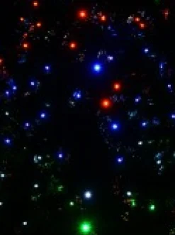 Christmas Warehouse Multi Colour Led & Fibre Optic Christmas Tree With 200 Tips & Bulbs - 1.8M><noscript><img width=