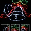 Christmas Warehouse Multi Colour Led Christmas Bells & Mistletoe Rope Light Silhouette - 83Cm> Christmas Light Displays