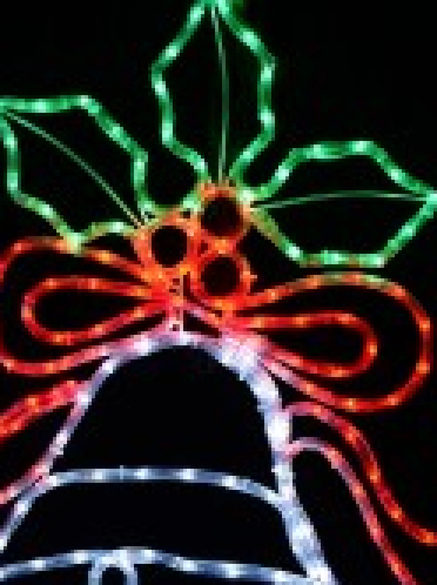 Christmas Warehouse Multi Colour Led Christmas Bells & Mistletoe Rope Light Silhouette - 83Cm> Christmas Light Displays