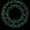 Christmas Warehouse Multi Colour Led Twinkle Wreath With Starburst Branches Light Display - 61Cm> Christmas Light Displays