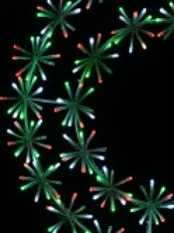 Christmas Warehouse Multi Colour Led Twinkle Wreath With Starburst Branches Light Display - 61Cm><noscript><img width=
