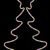 Christmas Warehouse Multi Fluro Colour Christmas Tree Neon Christmas Light Silhouette - 58Cm> Christmas Light Displays
