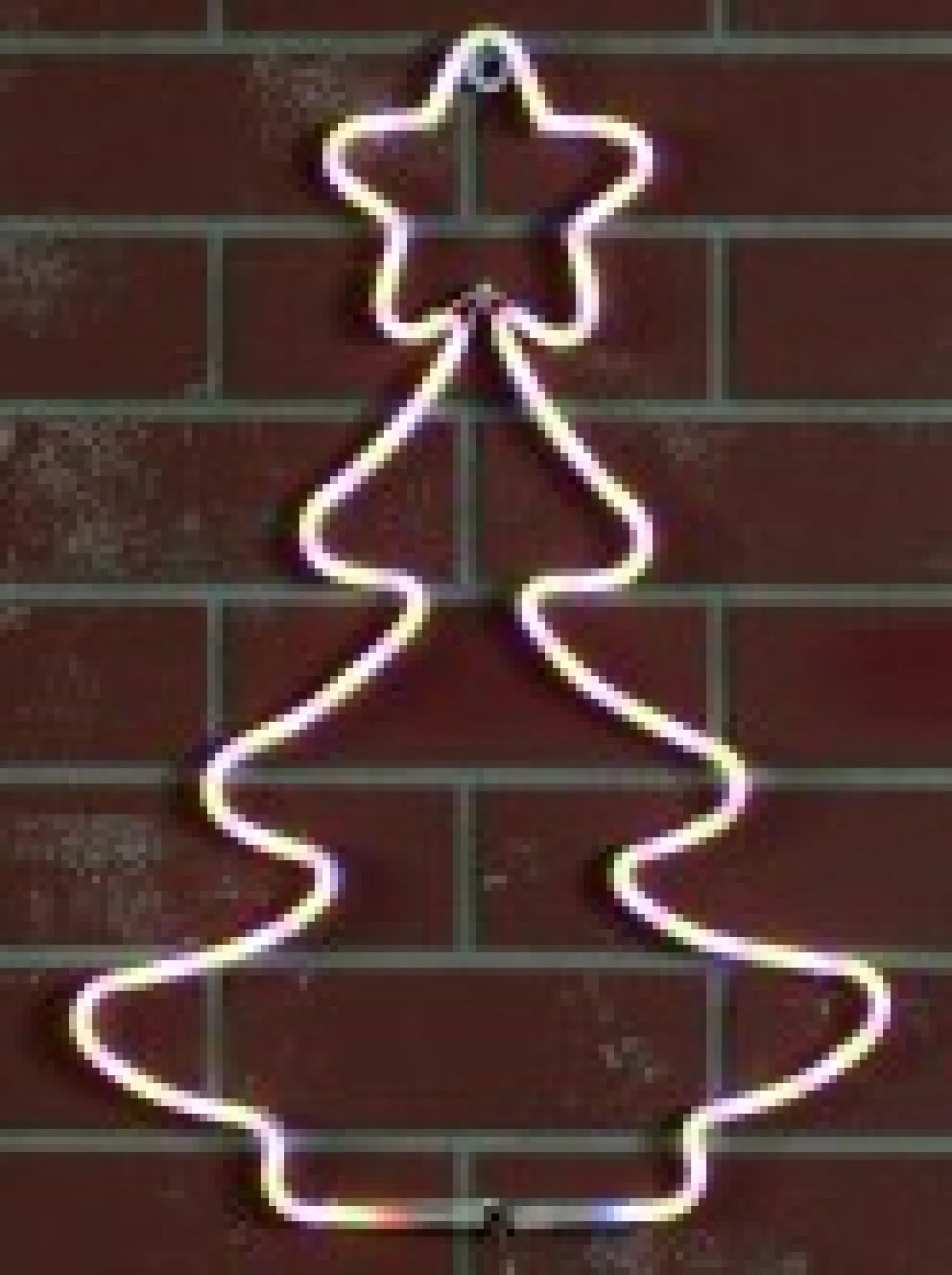 Christmas Warehouse Multi Fluro Colour Christmas Tree Neon Christmas Light Silhouette - 58Cm> Christmas Light Displays