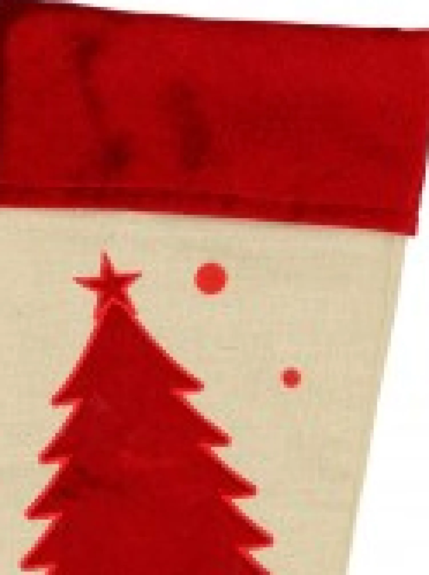Christmas Warehouse Natural Burlap With Merry Christmas & Tree Design Christmas Stocking - 42Cm> Christmas Stockings
