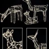 Christmas Warehouse Neutral White Led Rope Light 3D Animated Reindeer Family Display - 3 Set> Christmas Light Displays - 3D