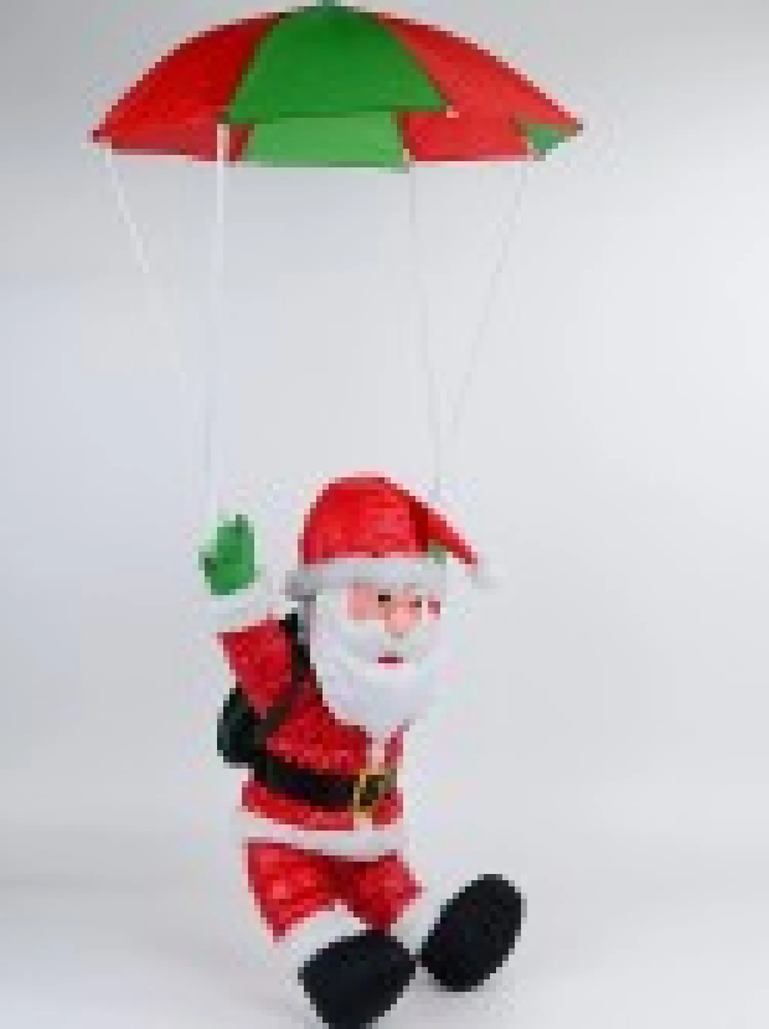 Christmas Warehouse Padded Parachuting Santa With Backpack Outdoor Hanging Decoration - 1.2M> Outdoor Decorations