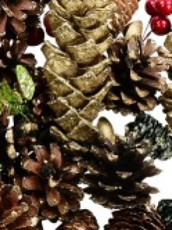 Christmas Warehouse Pine Cones, Stars, Berries & Leaves Assorted Christmas Decoration Mix - 300G> Natural Christmas Decorations