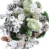Christmas Warehouse Pine Cones With Snowflakes, Berries & Bells Christmas Decoration Mix - 350G> Natural Christmas Decorations