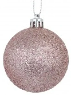 Christmas Warehouse Pink Glittered, Matte & Metallic Christmas Bauble Decorations - 12 X 60Mm><noscript><img width=
