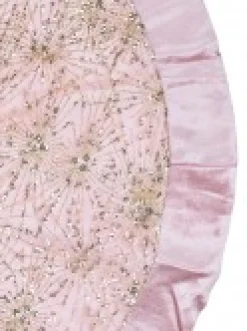 Christmas Warehouse Pink With Gold Sequin Starburst Pattern Christmas Tree Skirt - 1.2M> Tree Skirts