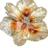 Christmas Warehouse Platinum & Brown With Sequins Tulip Decorative Christmas Flower Pick - 20Cm> Christmas Picks