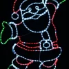 Christmas Warehouse Red & Cool White Led Jolly Posing Santa Twinkle Light Display Silhouette - 1M> Christmas Light Displays
