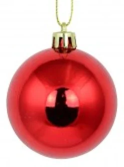 Christmas Warehouse Red & Gold Metallic, Matte & Glitter Christmas Baubles - 12 X 60Mm><noscript><img width=