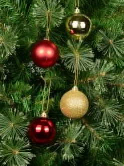 Christmas Warehouse Red & Gold Metallic, Matte & Glitter Christmas Baubles - 12 X 60Mm><noscript><img width=