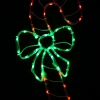 Christmas Warehouse Red & Green Led Candy Cane With Bow Noodle Rope Light Silhouette - 52Cm> Christmas Light Displays