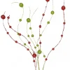 Christmas Warehouse Red & Green Pussy Willow Look Christmas Branch Stem - 1M> Christmas Stems