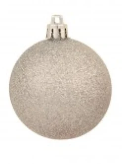 Christmas Warehouse Red & Silver Christmas Baubles With 4 Glitter Designs & Shiny - 9 X 60Mm><noscript><img width=
