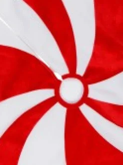 Christmas Warehouse Red & White Candy Swirl Pattern Christmas Tree Skirt - 1.2M> Tree Skirts