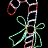 Christmas Warehouse Red & White With Green Candy Cane Led Rope Light Silhouette - 80Cm> Christmas Light Displays