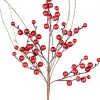 Christmas Warehouse Red Berry & Branches With Frost Look Decorative Christmas Spray Stem - 68Cm> Christmas Stems