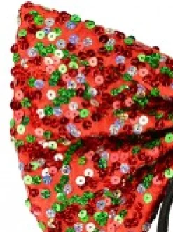 Christmas Warehouse Red Christmas Bow Headband With Three Colour Sequins - One Size Fits Most><noscript><img width=