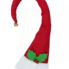 Christmas Warehouse Red 3D Santa Hat With Holly & Fur Brim Christmas Tree Top Decoration - 40Cm> Tree Top Decorations
