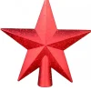 Christmas Warehouse Red 3D Star With Splatter Pattern Christmas Tree Top Decoration - 20Cm> Tree Top Decorations