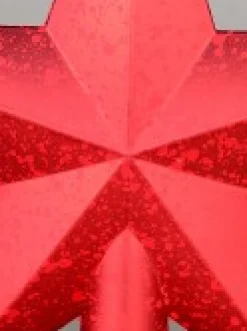 Christmas Warehouse Red 3D Star With Splatter Pattern Christmas Tree Top Decoration - 20Cm><noscript><img width=
