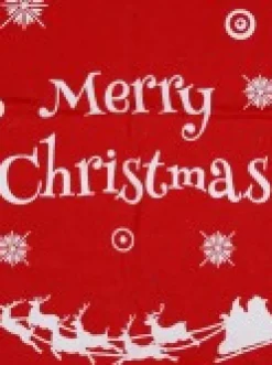 Christmas Warehouse Red Felt Merry Christmas & Sleigh Silhouette Gift Santa Sack - 88Cm><noscript><img width=