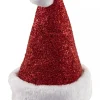 Christmas Warehouse Red Glittered With Fluffy White Trim Traditional Santa Hat - One Size Fits Most> Santa Hats