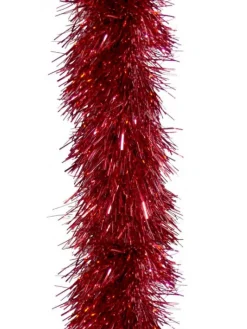 Christmas Warehouse Red Metallic 8Ply Classic Christmas Tinsel Garland - 15Cm X 5M> Tinsel